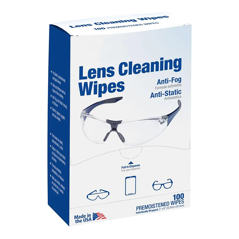 Custom Logo Anti-Static Pre Moistened Glasses Anti Fog Lens Cleaning Wipes For Goggles