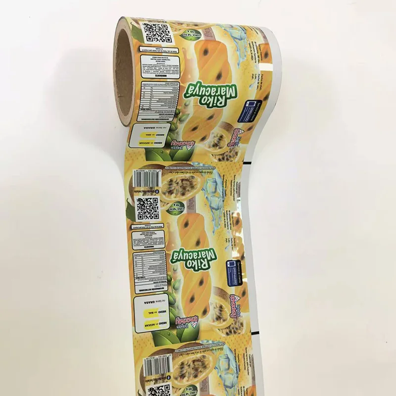 Factory  Direct Sale Custom Printed Chocolate Ice Cream Bar Plastic Wrappers Roll Film Biodegradable Ice Popsicle Packaging Bag