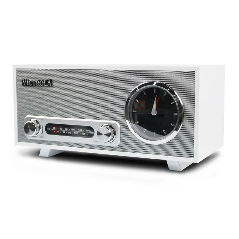 Bluetooth Speaker with FM radio Analog Alarm Clock and 5V 1A USB charging out