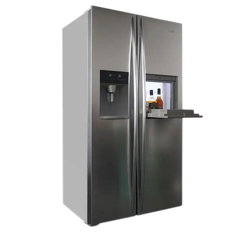 600L side by side refrigerator with water dispenser variable frequency temperature control air cooled Frost-Free
