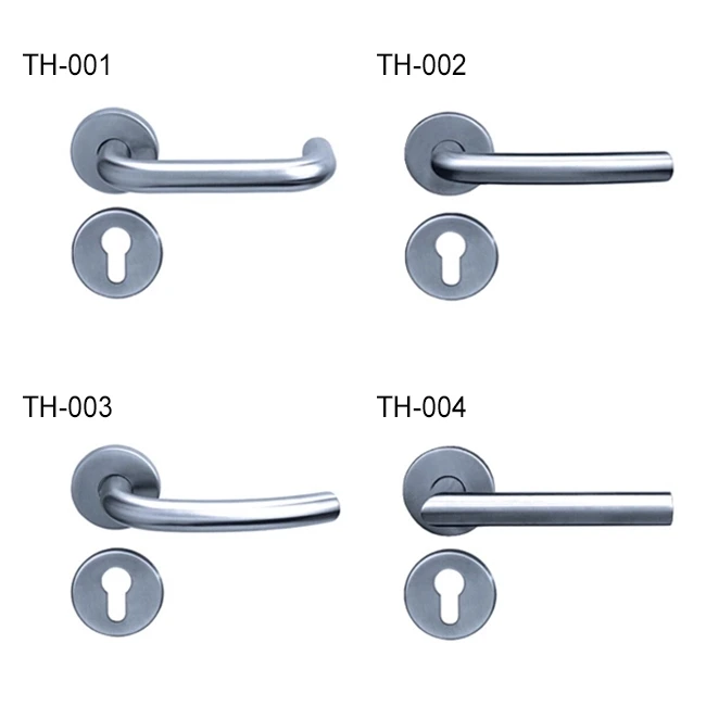 Zinc alloy material glass door handles for aluminum fire rated door handles