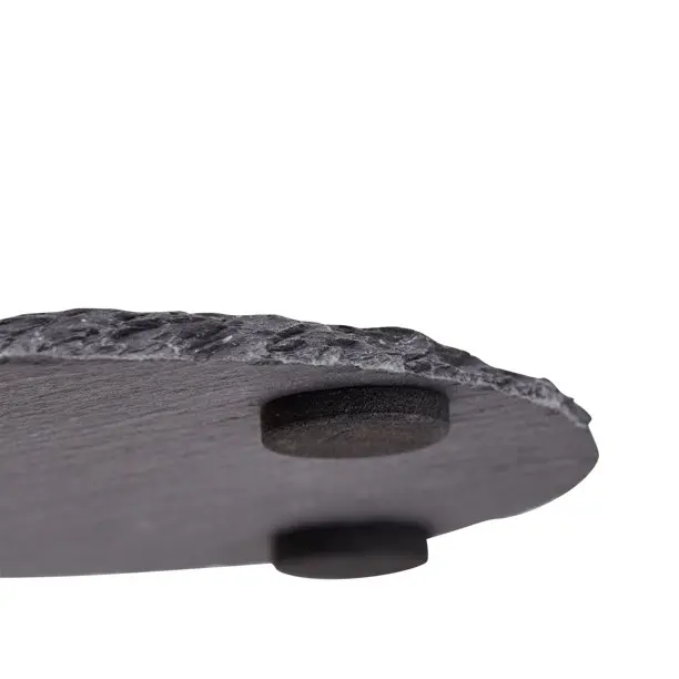 Factory Direct Sale Natural Black Stone D10cm Slate Round Coaster