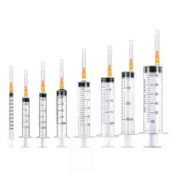 2024 Medical supply disposable medical grade syringe luer slip or lock syringe for human and animal injection
