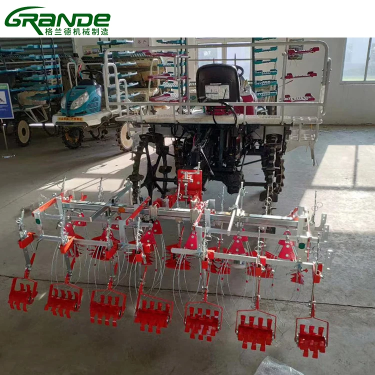 China Made Factory Direct Household Mini 6 Row Paddy Field Weeding Machine Mounted To Tractors