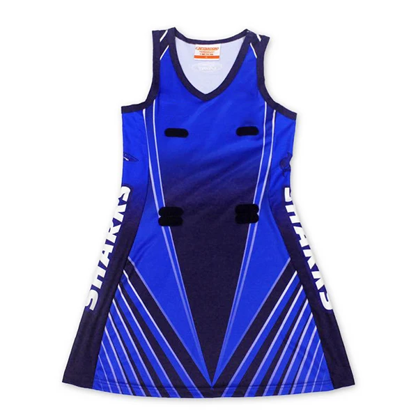 China Professional Factory Wholesale Slim Fit Sublimation Printing Netball Uniforms Design Your Own Logo Netball Uniforms Dress