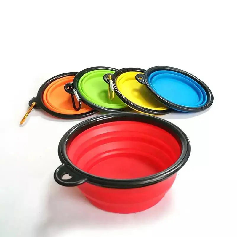 Wholesale Factory Manufacturer Collapsible Silicone Foldable Folding Portable Travel Pet Dog Bowl
