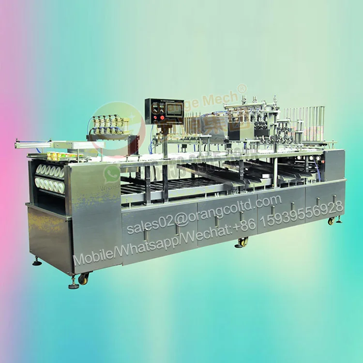 Automatic Yogurt Packaging Machine Fill Cup Shape Cup Ice Cream Filling Sealing Machine Curd Cup Filling and Sealing Machines