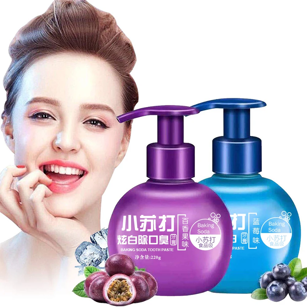 Hot Sale Fruit Flavor Soda Whitening Toothpaste for  Remove Teeth Stains