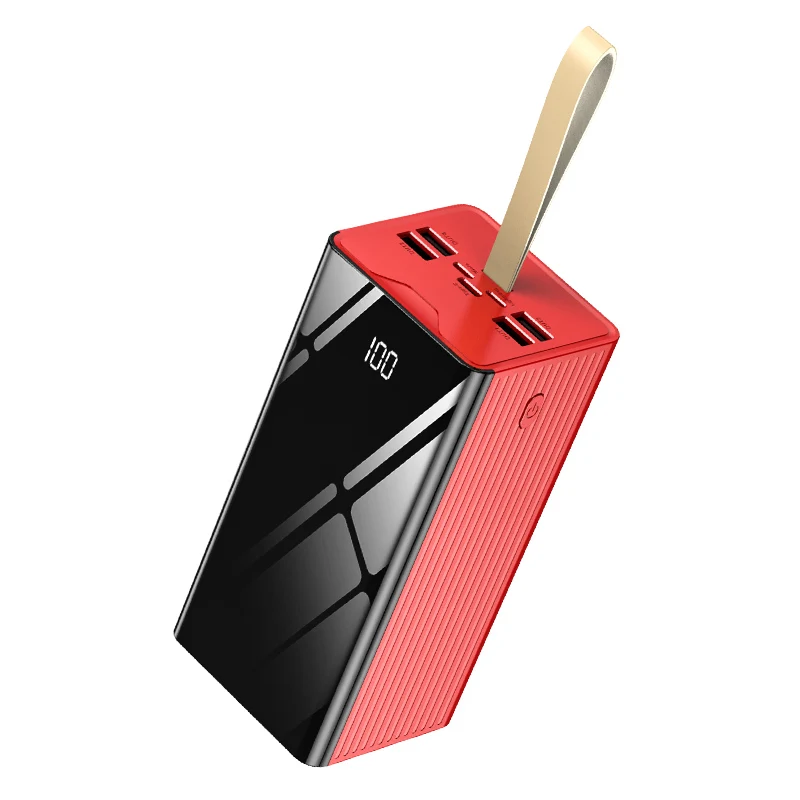 2021 Outdoor Power Banks 50000mAh Power Bank 30000mAh Mobile Fast Charger Power Bank 20000mAh With LED Display Flashlight