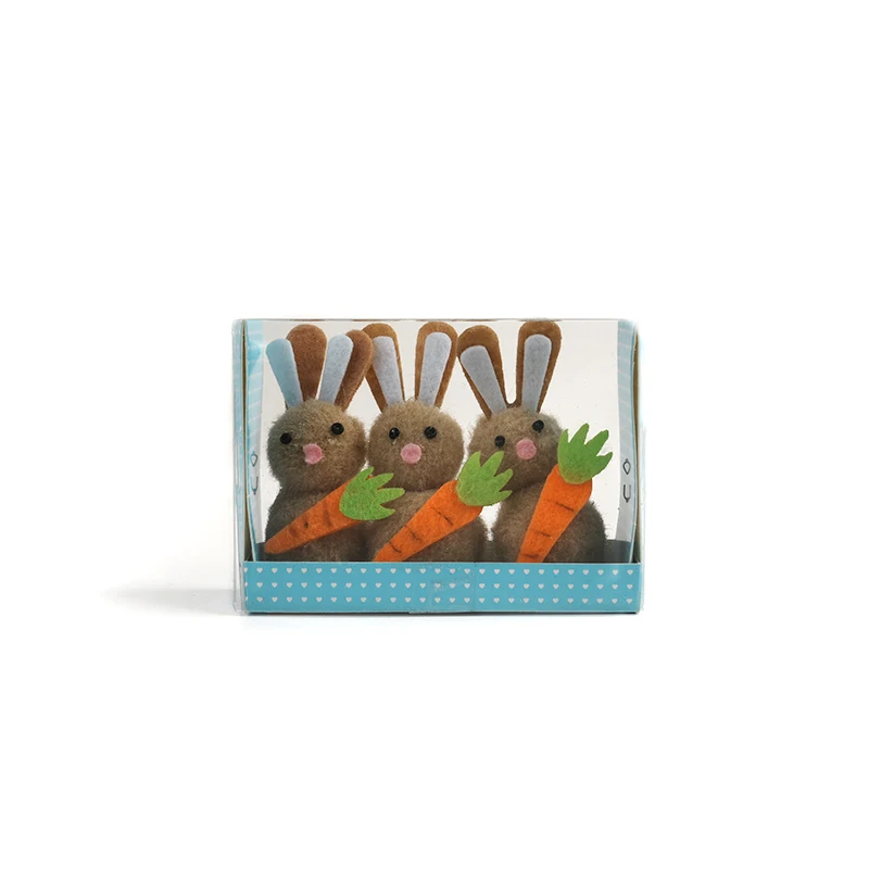 Wholesale Custom Easter Cute Animals Desktop Decorations Easter Ornaments Set Includes Easter Bunny Chicks Decor