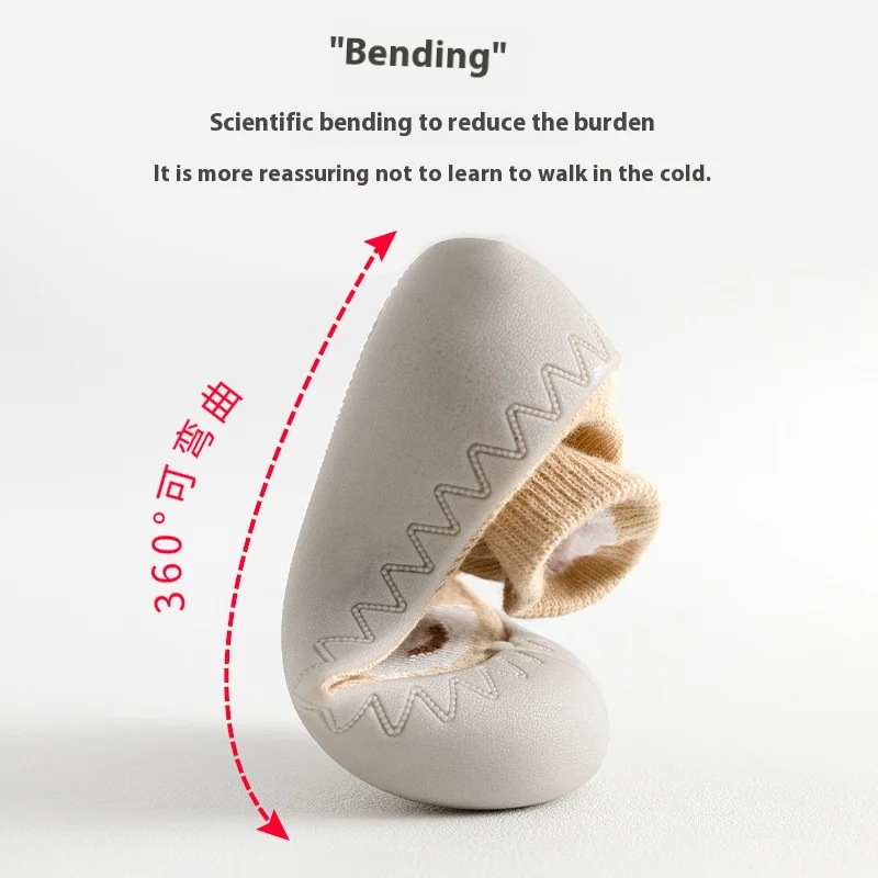 Leopard Print Infant Baby Kids Sole Shoe Socks With Rubber Soles Socks Shoes For Baby 0-3 Years Baby Socks Shoes Infant
