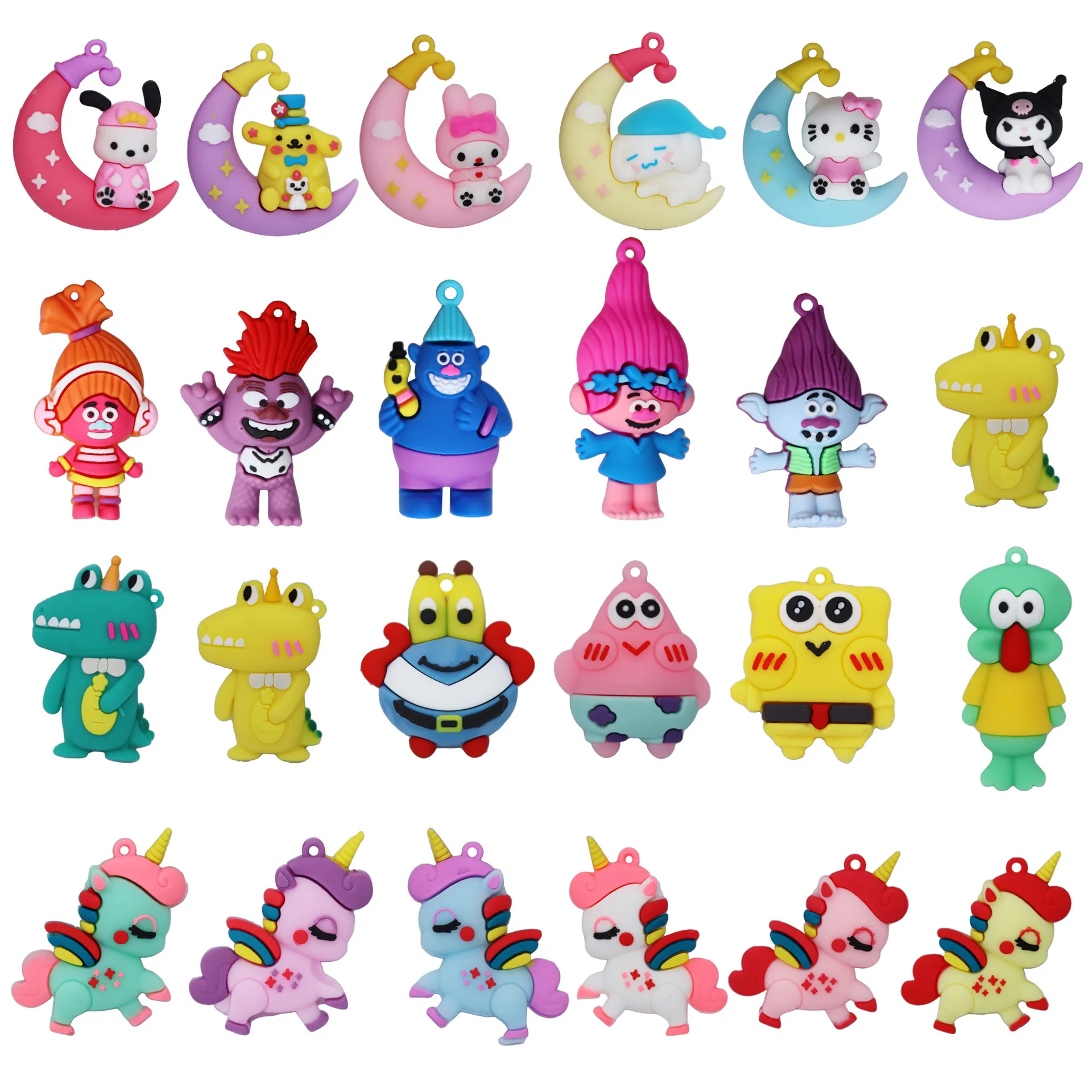24 Type Kuromi  Spongebobss figures Advent Calendar  Cartoon Action Figures Advent Box Christmas Gift