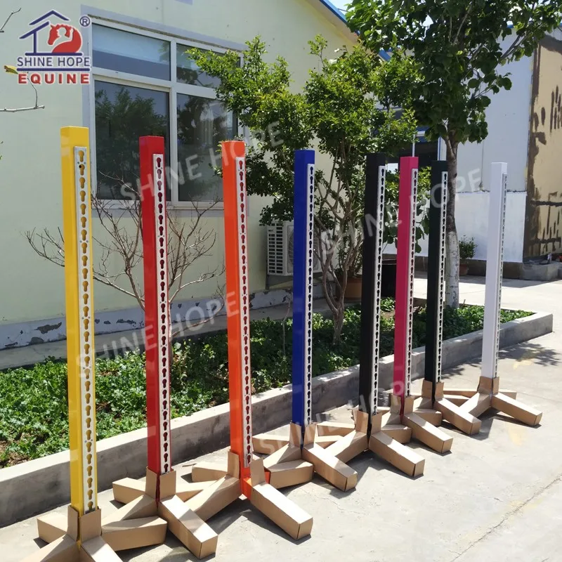 Colorful aluminum  jump block for horse jump with keyhole track