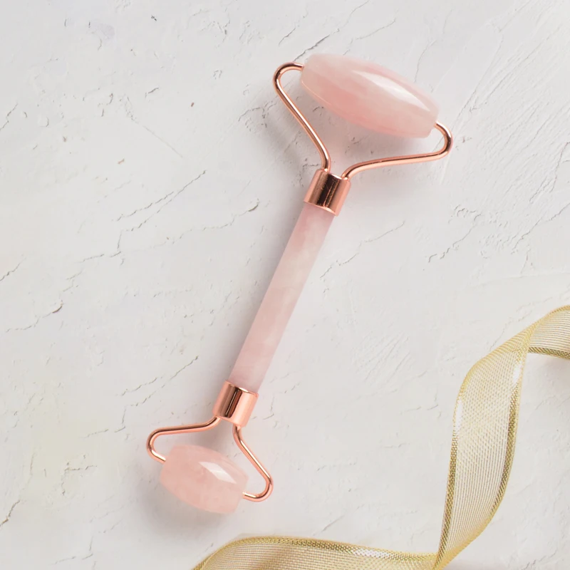rose quartz for face and gua sha scraping tools tool set facial massage natural pink jade roller