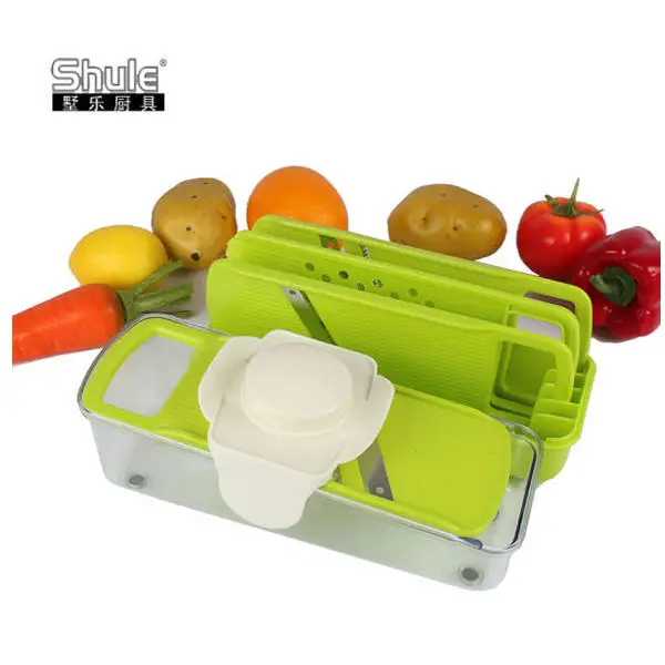 Hot Selling Kitchen Multifunctional Vegetable Slicer and Fruit Mandolin Slicer Sets (4 in 1) with LFGB