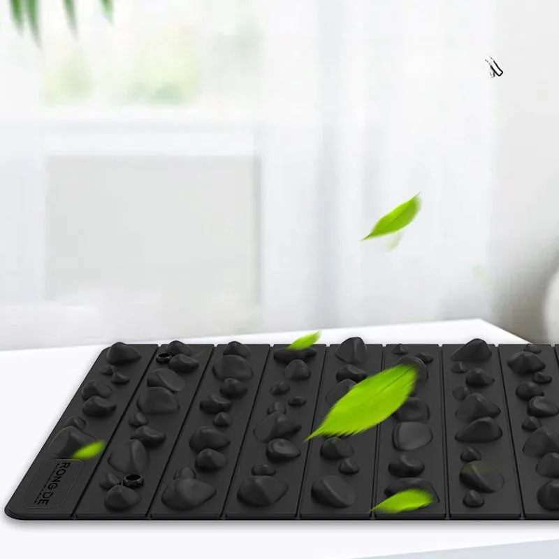 Acupressure Mat Foot Reflexology Walking massage bath mat black Color Foot Massage Mat