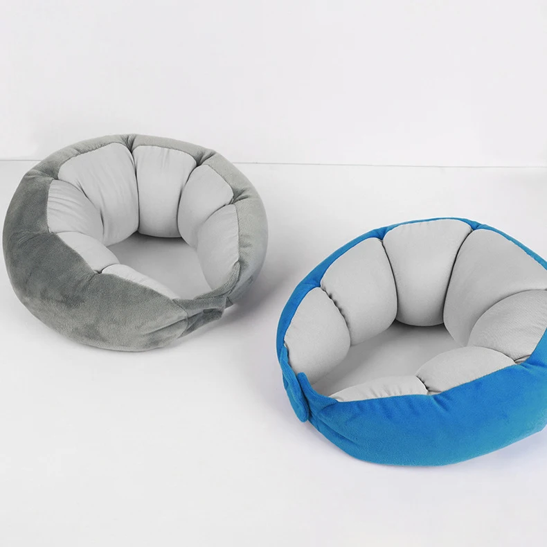 U-образная хлопковая подушка для шеи мягкая путешествий