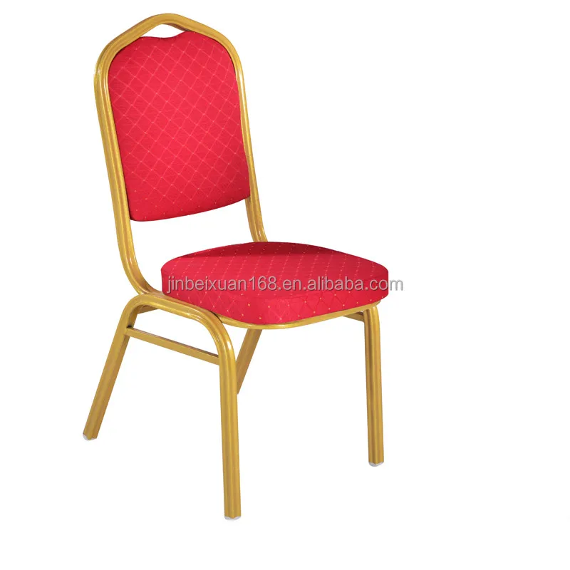 Africa Cheap Durable Red Wholesale  Stackable Metal Hotel Banquet Hotel Wedding Chairs