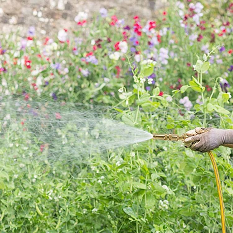 Dewande garden hose nozzle brass spray gun garden watering hose nozzle gun