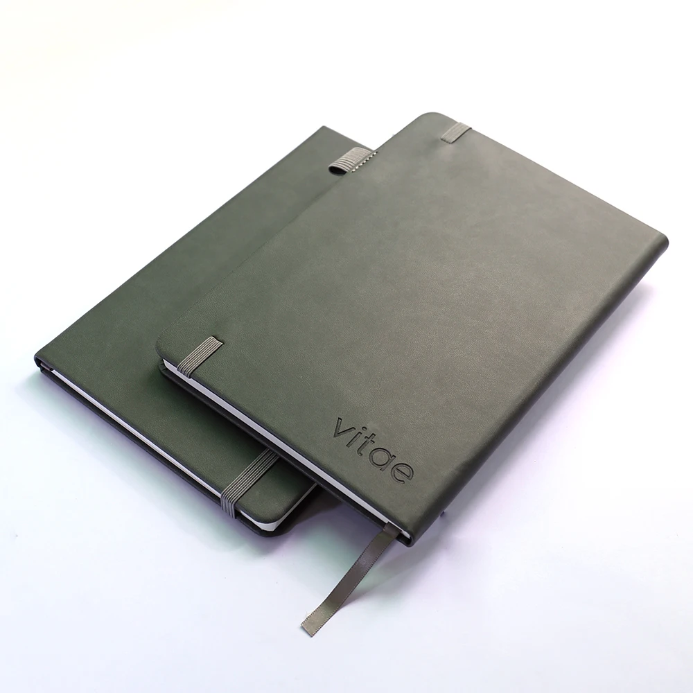 Customized PU Leather Cover Recycled Waterproof Stone Paper Notebook