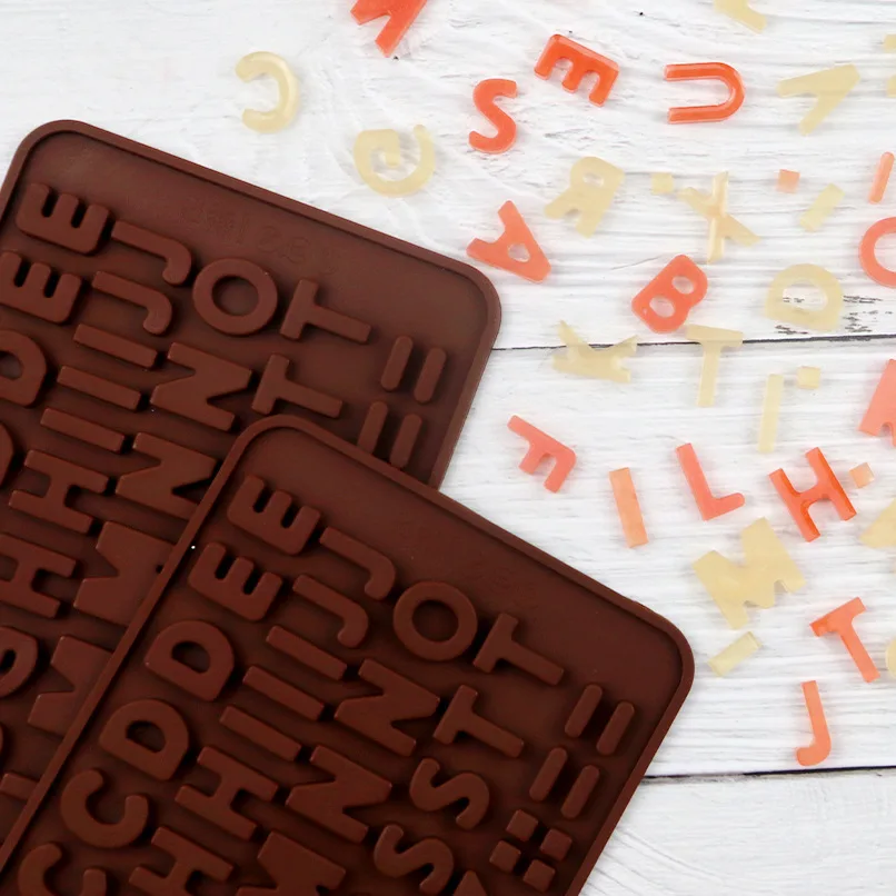 26 Letter Chocolate Mold Silicone Jelly Mould Cake Lace Fondant Mold