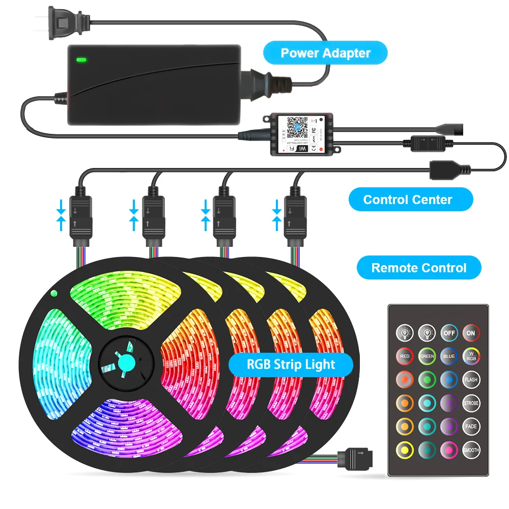  5 м 10 полосы 12V Тира De Luces LED Streifen Ledstrip Водонепроницаемый 5050 Tiras Светодиодная лента RGB света