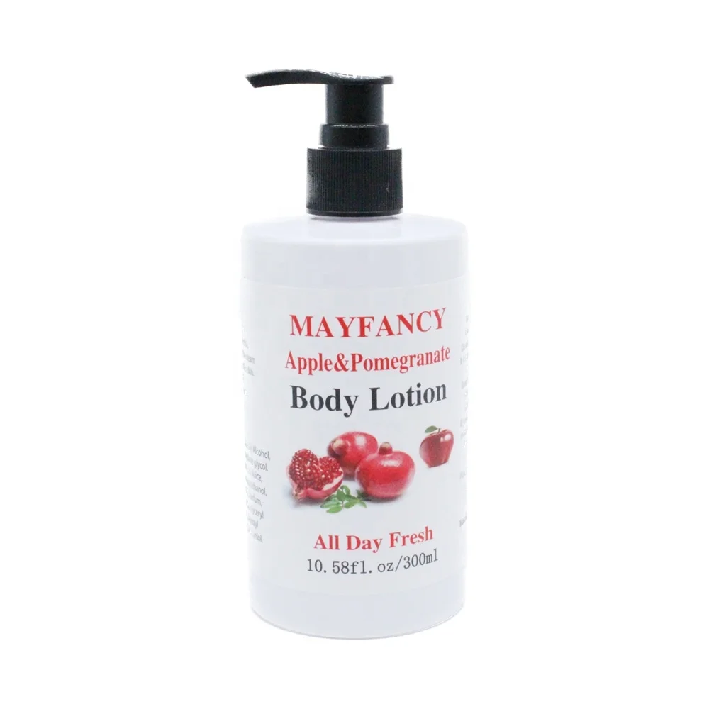 MAYFANCY OEM оптовая продажа индивидуальный фруктовый аромат лосьон для тела с гранатом крем женщин и мужчин увлажняющая сухая кожа