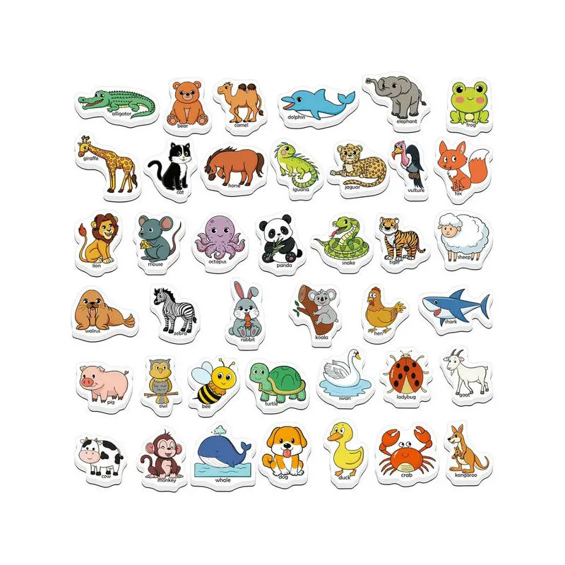 Animal Fridge Magnets Refrigerator Fridge Magnets for Kids Magnetic Animal Toys for Toddlers Learning Games Speech Therapy Toys