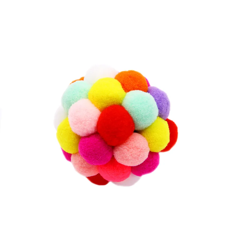 Новая игрушка для домашних животных кошек красочные колокольчики ручной работы надувной мяч 3 размера вас встроенная кошачья мята Интерактивная забавная игра с