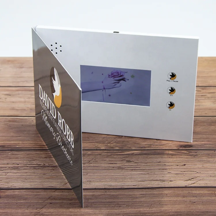 New inventions high quality oem items promotion advertising gift business lcd video mailer player greeting card bulk