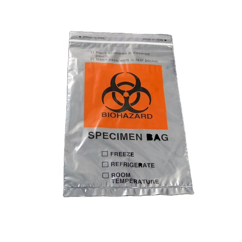 
Custom printed logo transparent clear ldpe plastic ziplock specimen bag 