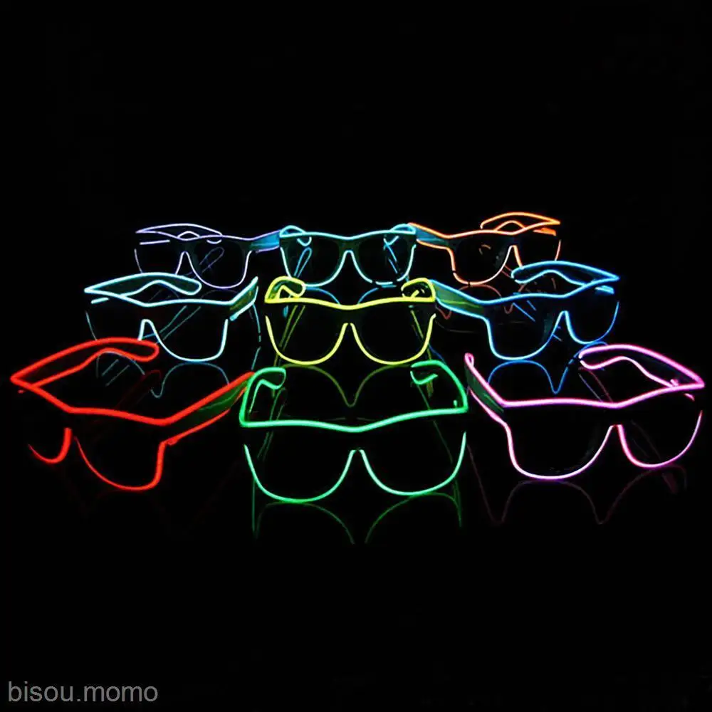 Hot sale led glasses, green color neon glasses, popular party glasses for Halloween