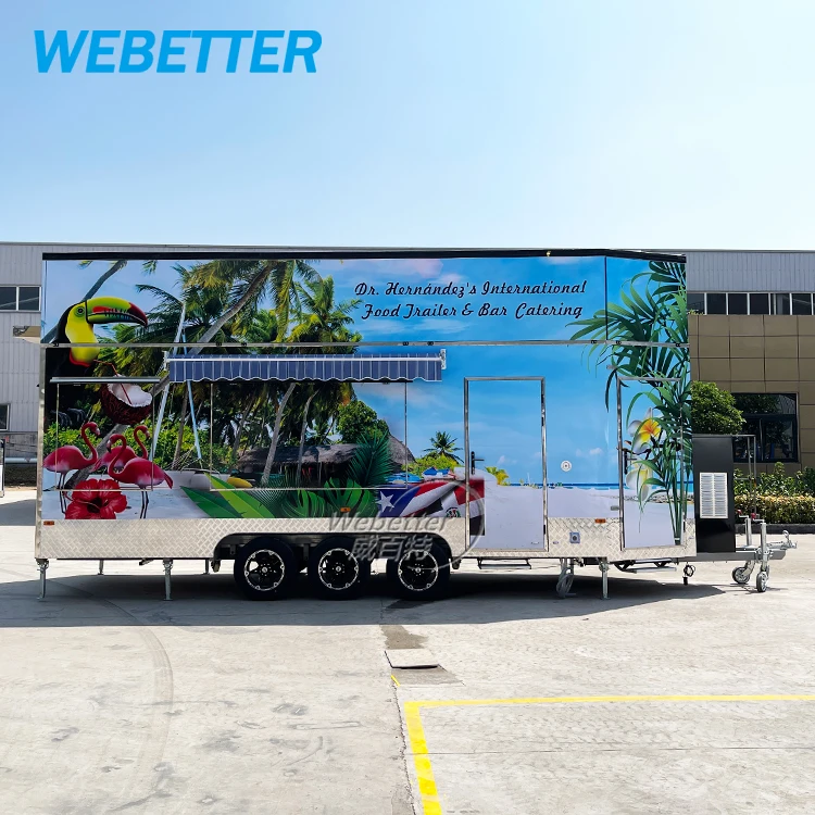 WEBETTER Pizza Foodtruck Concession Catering Trailer Beer Truck Bakery 2 Story Mobile Bar Trailer Food Caravan For Sale