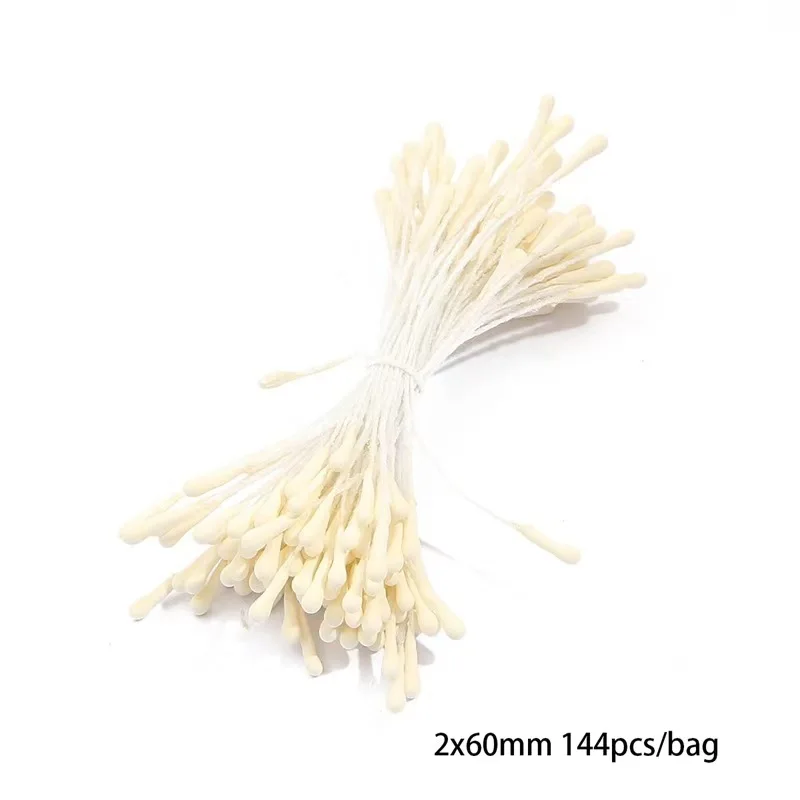 artificial beige color flower pistil and artificial flower bouquet for DIY craft