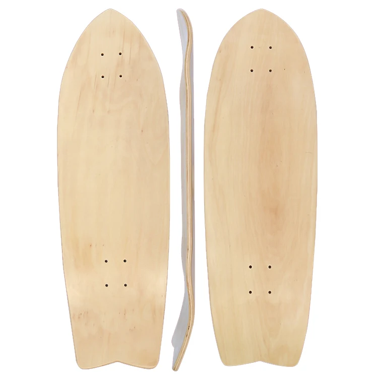 
China Goods Wholesale 7Ply Northeast Maple Cold Press Technics Surf Skateboard Deck 