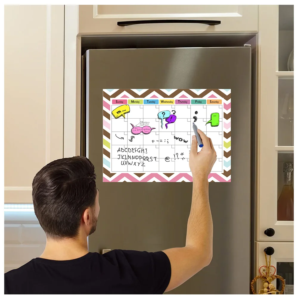Planner magnetic whiteboard monthly magnet board chore chart magnetic planner Magnetic Calendar for fridge