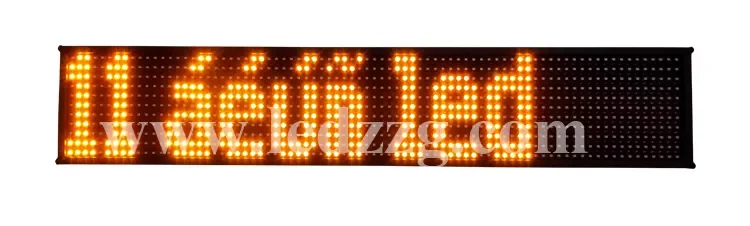 On-board bus LED amber color scrolling text destination sign digital signage screen and displays