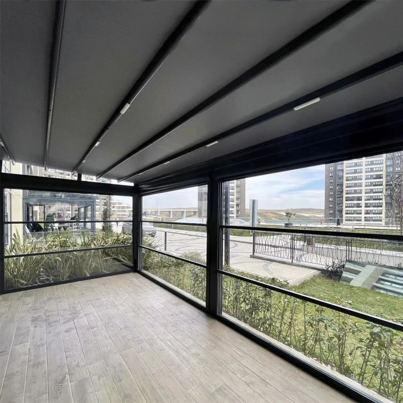 Hihaus custom intelligent electric house aluminium vertical sliding glass guillotine window