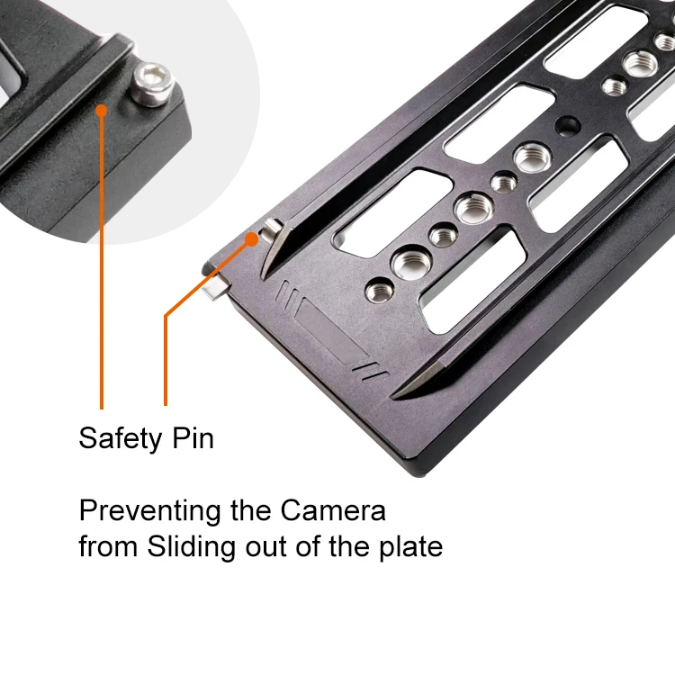 Camera cine baseplate with ARRI standard dovetail compatible with smallrig, titla, kondor blue bridge plate