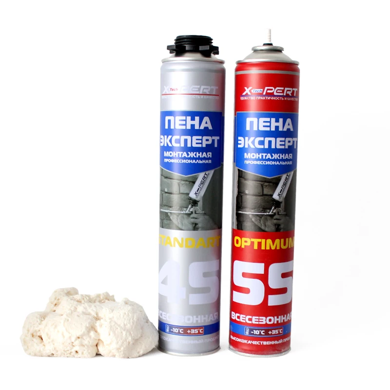 Single-component waterproof polyurethane expanding spray PU foam sealant adhesive