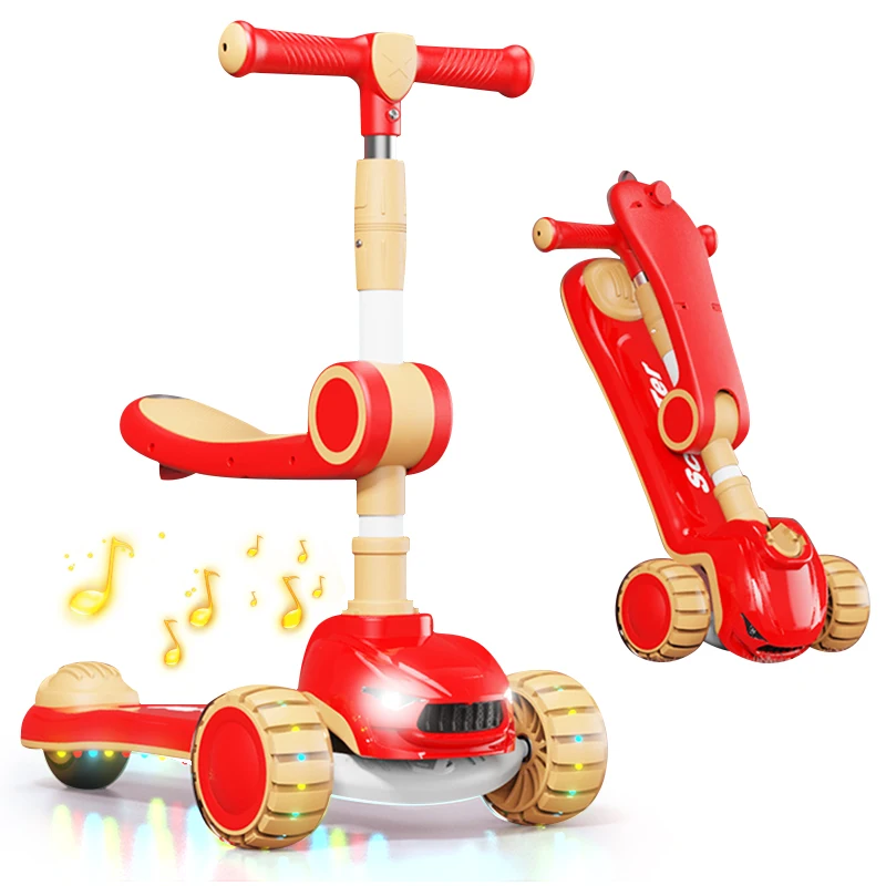 Best 3 Years Scooter Baby Toy Children Kids Kick Scooter 3 Wheel Kids Scooters For Children With Music And Light