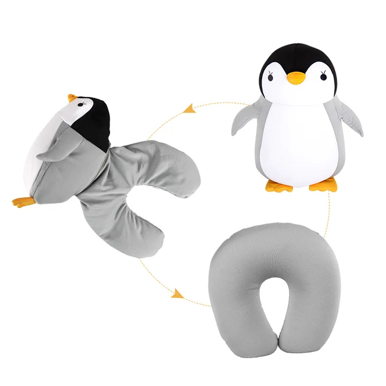 2 In 1 Multifunctional Pillow Penguin Toy U Shape Pillow For Kids