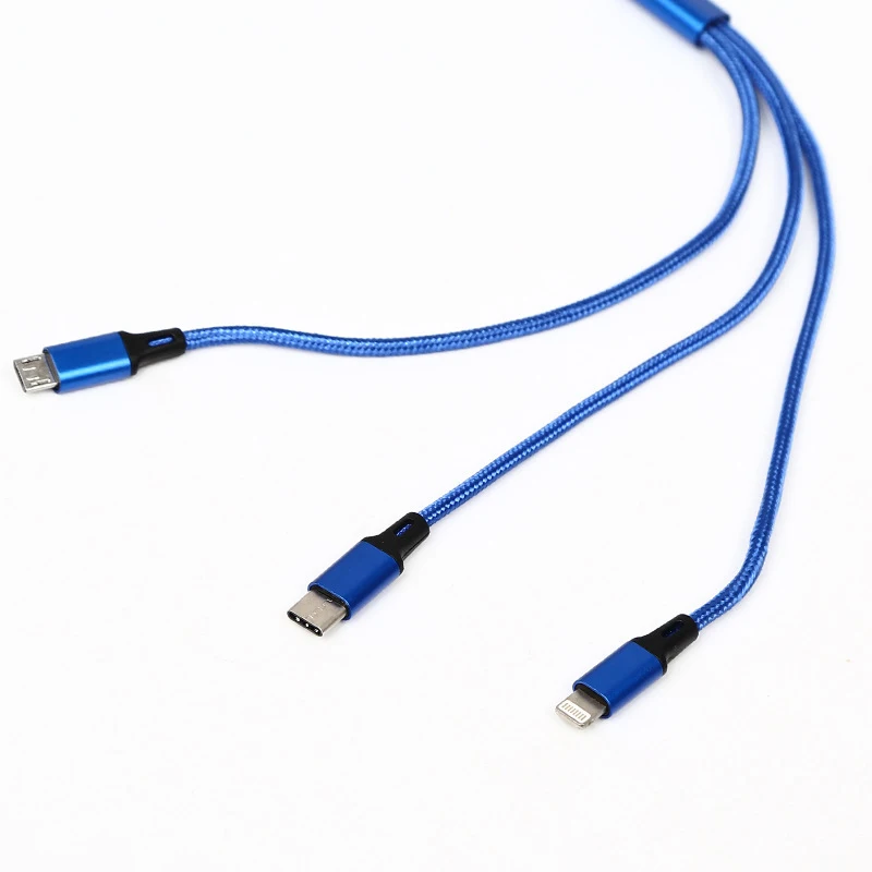 Быстрое зарядное устройство Amicus 1 метр, 2 см, 3,0, usb-кабель для быстрой зарядки, 3 в 1, быстрая мобильная зарядка данных для Micro USB, нейлоновый мульти-порт