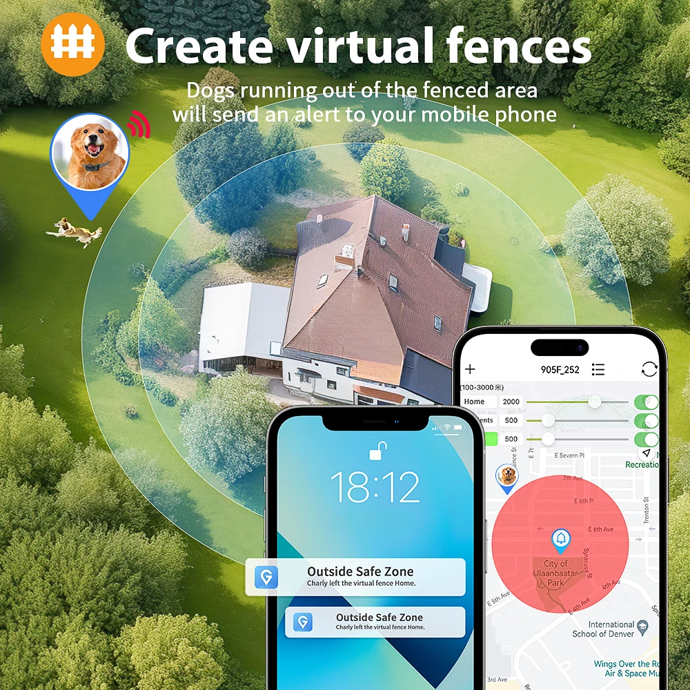 Outdoor Camping Hunting Pet Anti-lost Device 4G WIFI Pet Dog Tracking GPS Tracker Collar With Voice Call and Geo-Fence
