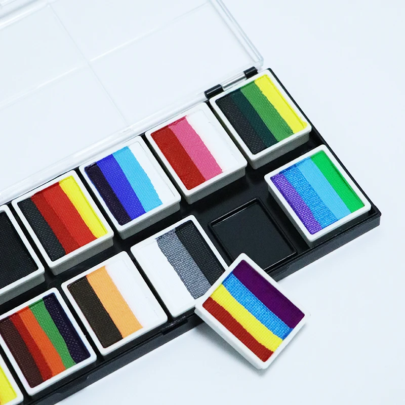 GP, оптовая продажа, высокое качество, популярная Палитра для лица на водной основе, 12 разноцветных цветов, для детского праздника, Хэллоуина, макияжа