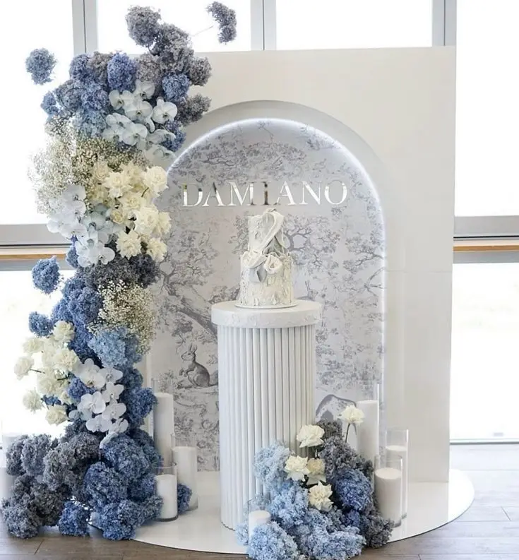 Party Decoration Acrylic PVC Wedding Arch Backdrop Stand Wedding Arches Artificial Flower Handwork Arch for Backdrop Decor