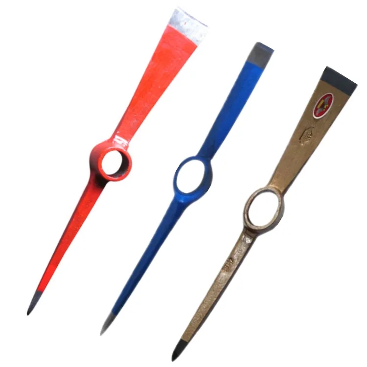 P402 pickaxe Garden Agriculture pickaxe Tools Digging Forged Dropped Railway Round Hole Steel Mattock pickaxe