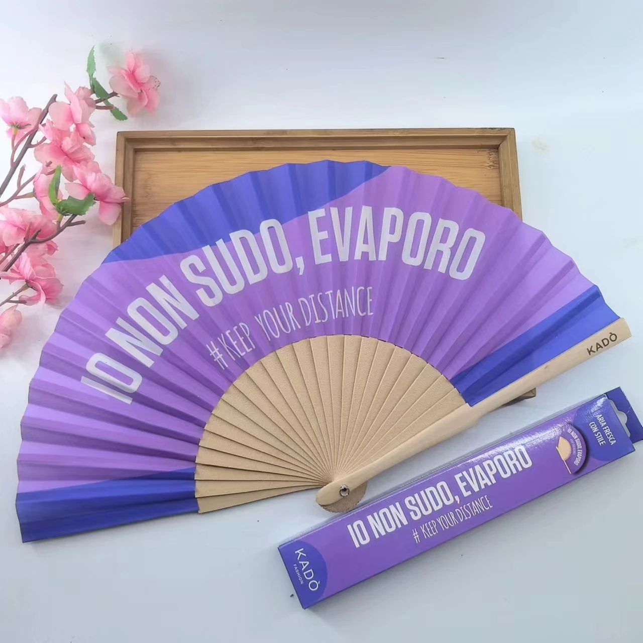 Hot Sale 23cm Crafts Handy Fans Wood Hand Fans Folding Fans for Brands Promotion