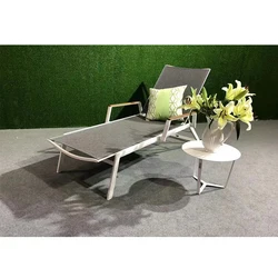 Modern Aluminium Sunbed Outdoor Sun Lounger Lounge Chaise Pool Chair