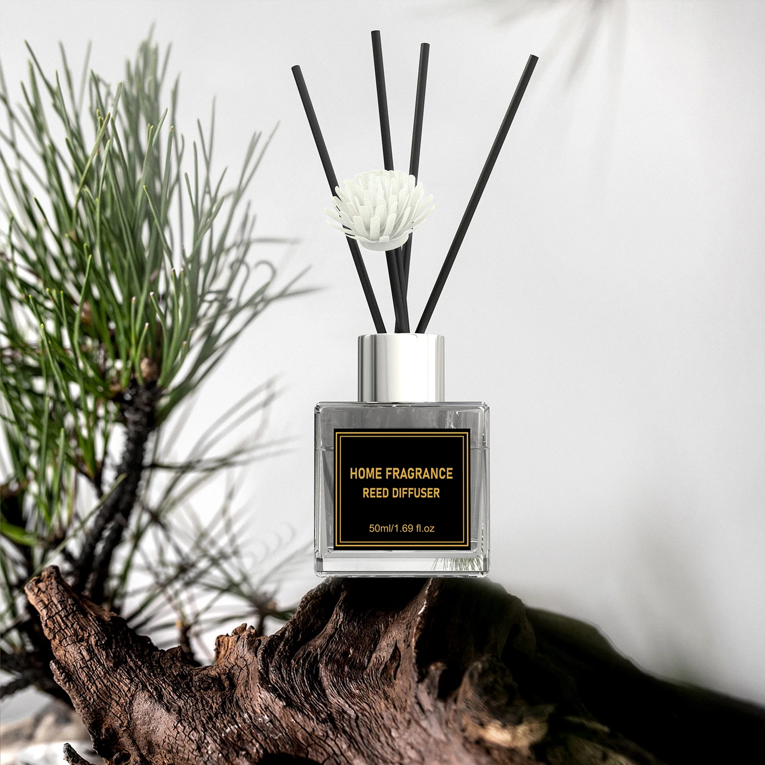 Fresh Scents Essential Oil Diffuser Transparent Bottle 50ml 200ml Home Fragrance Reed Diffuser
